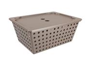 Cesta One Maxi com Tampa Warm Gray - Brinox