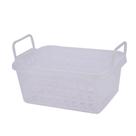 Cesta Organizadora 22x9cm Empilhável Alça Cristal - Z PLASTIC