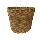 Cesta Organizadora Cachepô Vaso De Palha Taboa Redondo 20x20x18