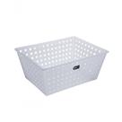 Cesta Organizadora Coza Plástica Empilhável 28,8 X 19,1 X 12,3 Cm, (4,4 LL) Linha One Natural Coza