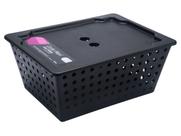 Cesta Organizadora Maxi Com Tampa Coza One 39 x 30 x 16,8 cm Preto