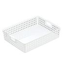 Cesta organizadora plástica branca 34 x 26 x 7 cm - 2072 - Art design