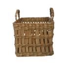 Cesta Organizadora Quadrada Taboa Natural Alças 25x25x22