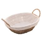 Cesta Ou Fruteira Sisal Com Forro 27cm X 21cm X 12,5 Cm