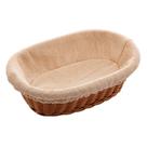 Cesta oval c/ forro em tecido rattan pvc 24x17cm - lyor
