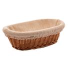 Cesta Oval com Forro Lyor de Rattan Plástico 24cm