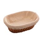 Cesta Oval com Forro Lyor de Rattan Plástico 27cm