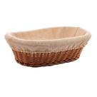 Cesta Oval de Rattan Plástico com Forro em Tecido 24x17cm 2761 - Lyor