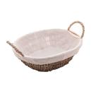 Cesta Oval de Sisal c/ Forro em Tecido 27x21x12,5cm Wolff 61592