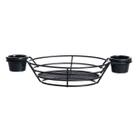 Cesta oval Fry inox 2 molheiras melamina preta 34x15cm -Dynasty Cesta oval Fry inox 2 molheiras melamina preta 34x15cm -Dynasty