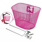Cesta oval para aro 20 aramada rosa aço c/haste