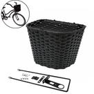 Cesta para Bicicleta com Tampa Plástico Tipo Nylon Preta ou Marrom com Suporte até 8kg Cesta para Bicicleta com Tampa Plástico Tipo Nylon Preta ou Marrom com Suporte até 8kg