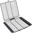 Cesta para churrasco Char-Broil antiaderente em aço inoxidável preto/prata