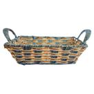 Cesta Para Pães Retangular 26x20cm Metal e Fibra Sintética Marrom / Cinza Cesta Para Pães Retangular 26x20cm Metal e Fibra Sintética Marrom / Cinza