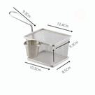 Cesta para petiscos em inox com copo molheira - Top Chef