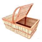 Cesta Picnic P de Vime Natural Feito à Mão Produto Artesanal Clássica e Rústica 53525