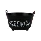 Cesta Plástica - Mini Bowl Preto- Happy Halloween - 11,5 x 6,5 x 11,5 cm - 1 unidade - Cromus - Rizzo