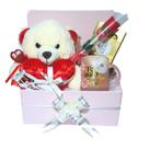 Cesta Presente Mãe Romântica Dia das Mães com Urso, Flor, Caneca e Bombons