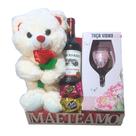 Cesta Presente Mãe Te Amo Com Urso Taça E Vinho Dia Das Mães Cesta Presente Mãe Te Amo Com Urso Taça E Vinho Dia Das Mães