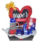Cesta Presente Para Namorada Almofada E Caneca + Kit Nivea Cesta Presente Para Namorada Almofada E Caneca + Kit Nivea