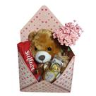 Cesta Presente Urso de Pelúcia Chocolates Flores