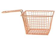 Cesta Quadrada Aramada para Petiscos Batata Frita Rose