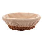 Cesta Redonda com Forro de Rattan Plástico 21cm x 7cm