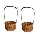 Cesta Redonda De Bambu 26 x14cm Decorativo Páscoa festa-2un