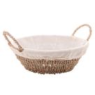 Cesta Redonda de Sisal com Forro e Alça 12x24cm Wolff