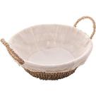 Cesta Redonda de Sisal com Forro em Tecido e Alça 24cm x 12cm - Wolff