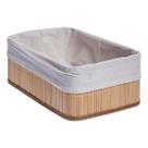 Cesta retangular Break bambu e tecido Poliester -Dynasty Cesta retangular Break bambu e tecido Poliester -Dynasty