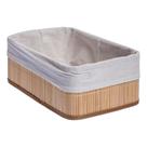 Cesta retangular Break bambu e tecido Poliester -Dynasty Cesta retangular Break bambu e tecido Poliester -Dynasty