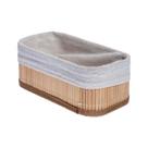Cesta retangular Break Bambu Tecido Poliester 10x19 -Dynasty Cesta retangular Break Bambu Tecido Poliester 10x19 -Dynasty
