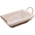 Cesta Retangular de Sisal com Forro em Tecido e Alça 29cm x 19cm x 12,5cm Wolff