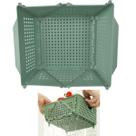 Cesta Secar Frutas Verduras Vegetais Alimentos Dobravel Fruteira Organizadora Cozinha Copa Drena Comida Louça Multiuso Decoraçao