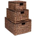 Cestas de armazenamento Best Choice Products Hyacinth Set of 3