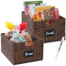 Cestas de armazenamento Best Choice Products Water Hyacinth Set 2
