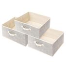 Cestas de armazenamento: caixas de tecido EITMOW, 40x28x20cm, 3 peças, bege