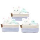 Cestas de armazenamento COMFY-HOMI 33x22x13 cm, corda de algodão, pacote com 3
