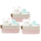 Cestas de armazenamento COMFY-HOMI, corda de algodão de 33 x 22 x 13 cm, pacote com 3