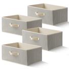Cestas de armazenamento: tecido EITMOW, 40x28x20cm, bege natural, 4 unidades