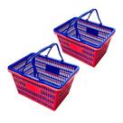 Cestas de Compras Plásticas Empilháveis C-Store - Pacote com 4