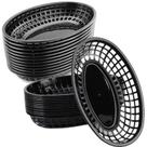 Cestas de fast food NROZIET Oval Black, pacote com 50, 8,9 L x 5,3 L cm