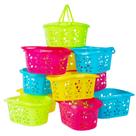 Cestas de Páscoa Zcaukya Colorful Plastic Kids, 12 pacotes Cestas de Páscoa Zcaukya Colorful Plastic Kids, 12 pacotes