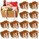 Cestas de presentes de papel Kraft Glenmal, 72 peças, impermeáveis, 25x17x11cm