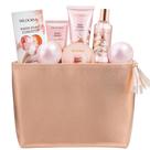 Cestas de presentes de spa para mulheres, mães, presentes de aniversário para sua esposa, Conjunto de 8 peças de presentes relaxantes de autocuidado com bolsa de cosméticos e banho de espuma, presentes ideais de Dia das Mães para mulheres, esposa, namorada e mãe