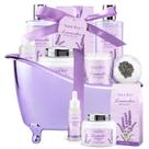 Cestas de presentes de spa Saint Roy Lavender para mulheres com gel de banho