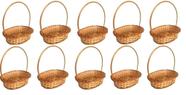 Cestas de Vime Oval com Alças - 10un. Tam. 29x21x07cm