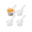 Cestinha Inox Fritas Servir Porçoes Bar Restaurante 4un