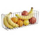 Cesto Aramado Fruteira de Parede 30x11cm Multiuso para Cozinha Lavanderia Quarto N3 Cromado